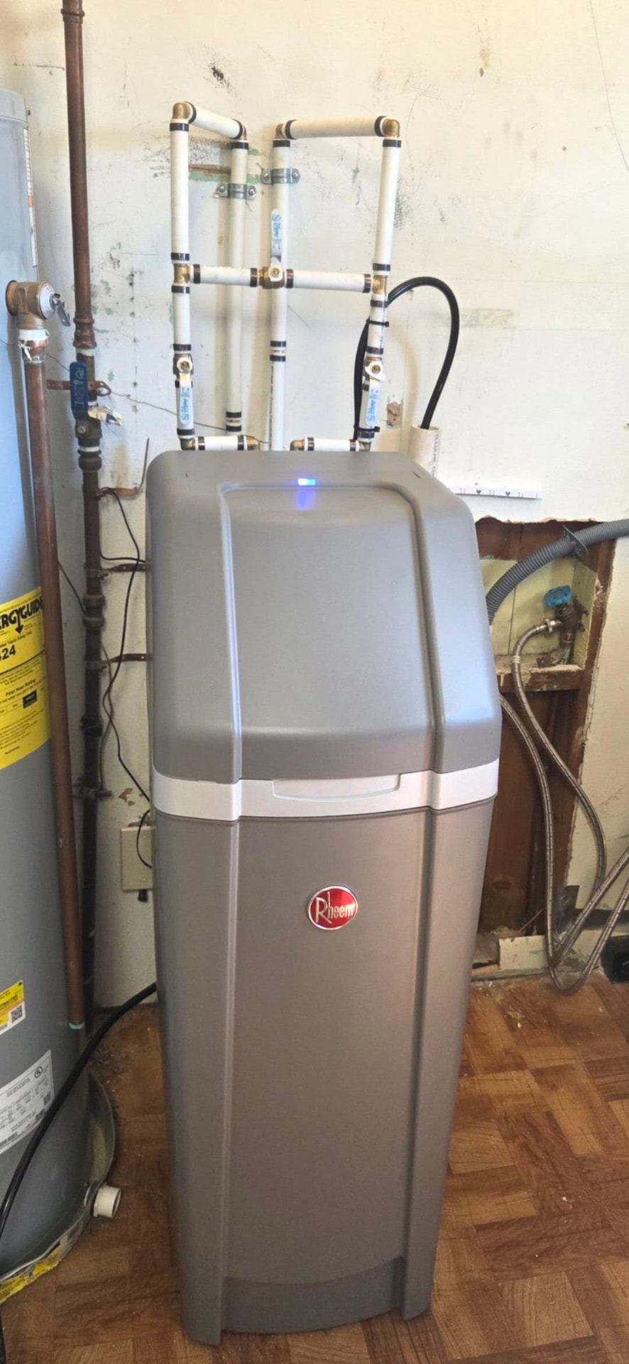 Installed whole-home water softener